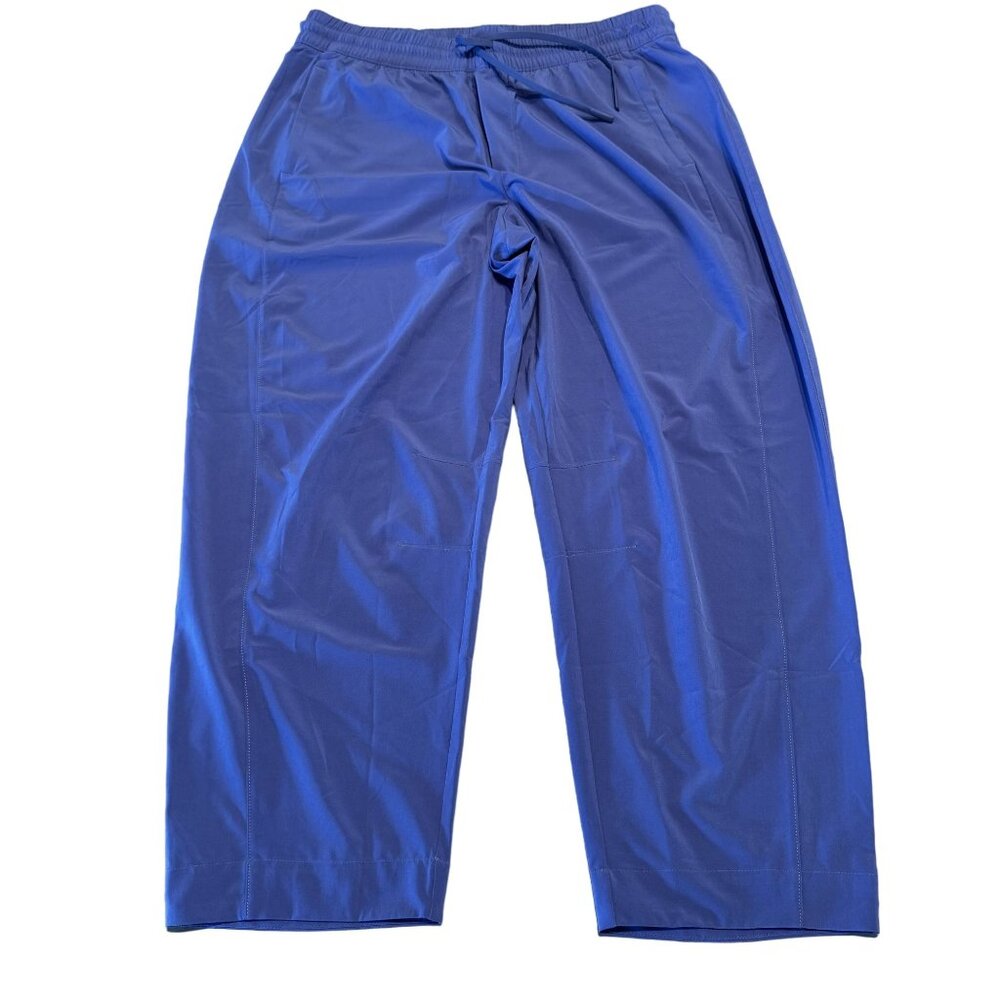 Athleta Arrival Dark Adonis Blue Purple Drawstring Elastic Waist Pants Women's